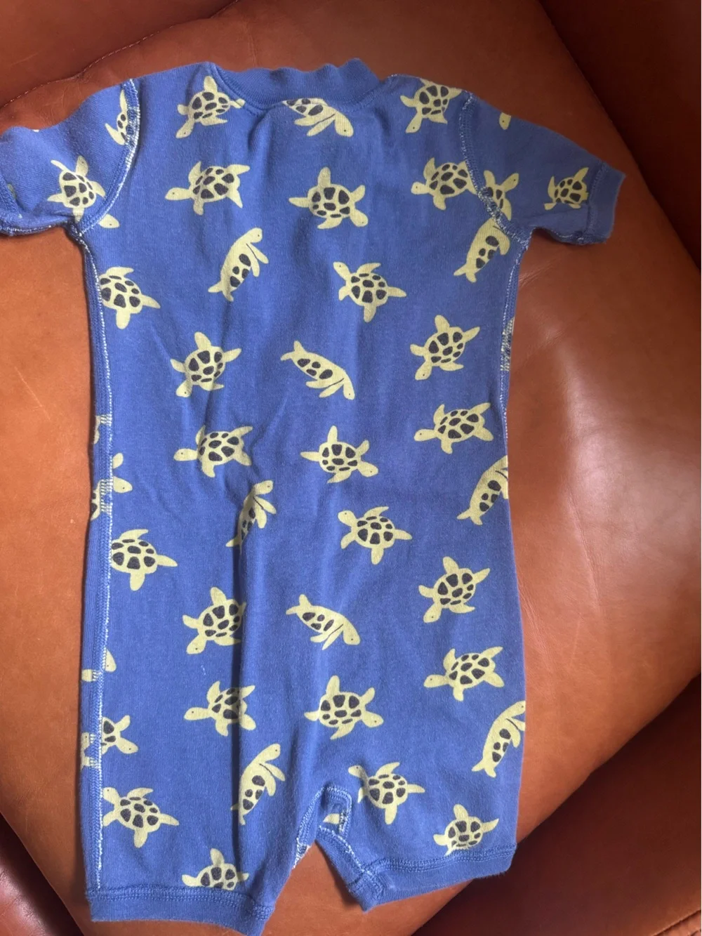 Hanna Andersson Shortall Zip Sleeper with Turtle Print